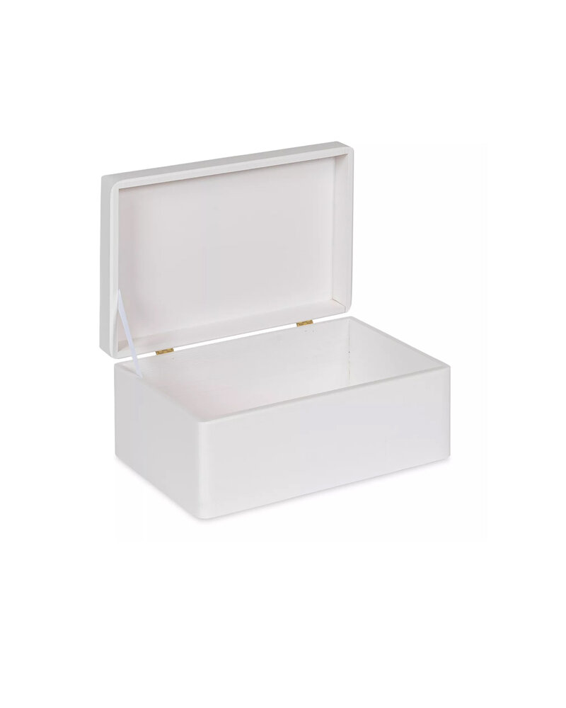 KIM MINI houten kist wit- 30 x 20 x 13 cm
