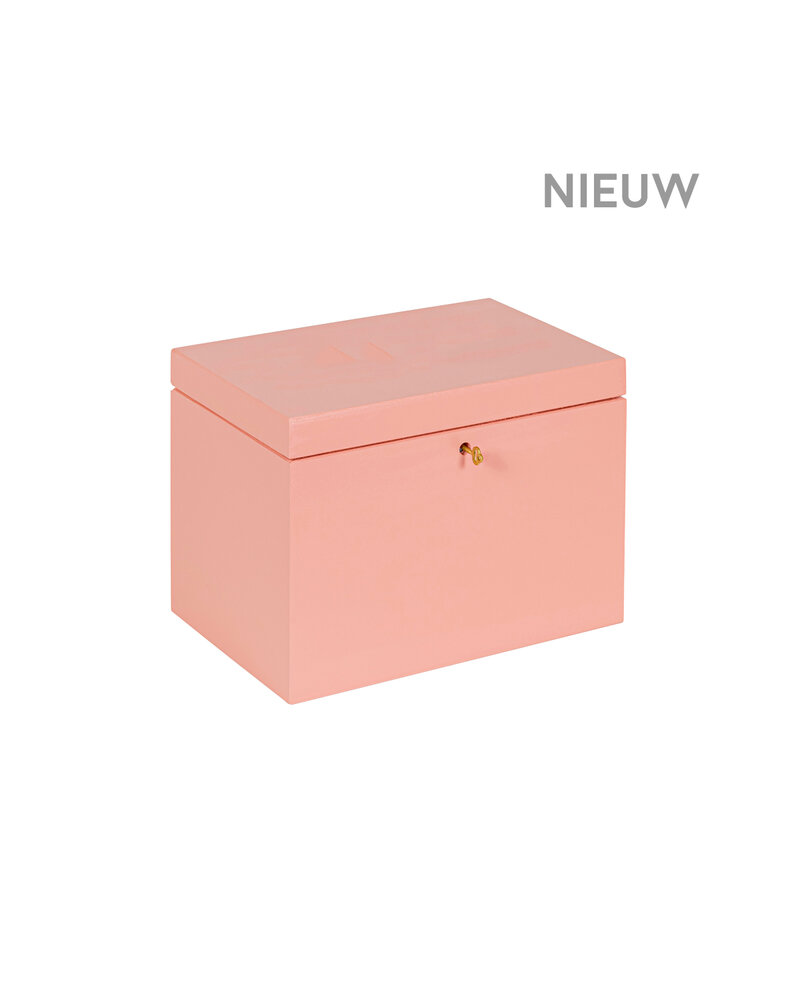 BAS kist Framboos afsluitbaar met koperen sleutel - 30 x 20 x 23 cm