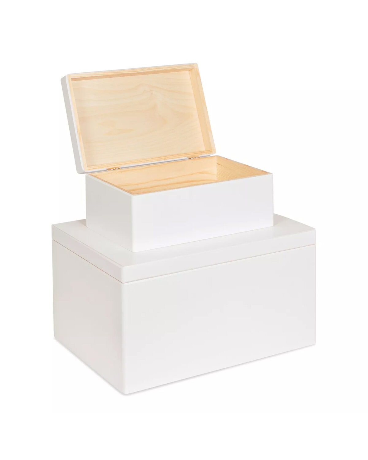 Houten kisten voordeelset WIT - Eva&amp;Liv -2 opbergkisten - cadeau kist