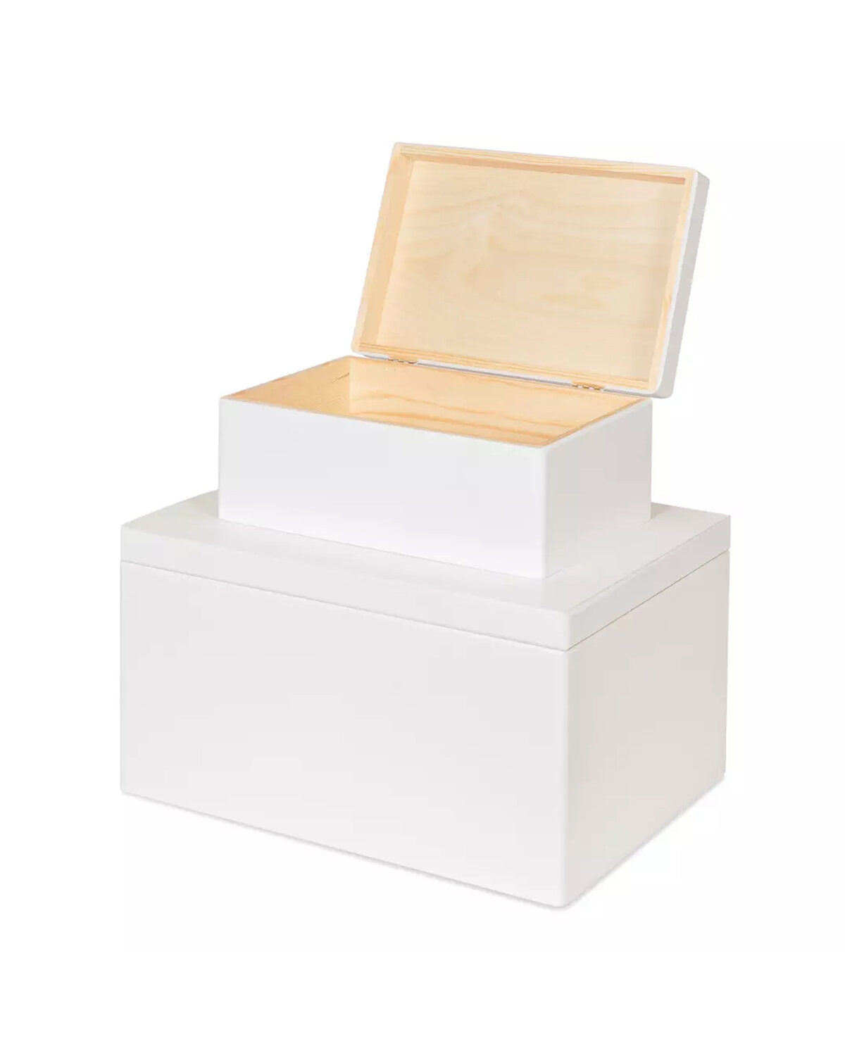 Houten kisten voordeelset WIT - Eva&amp;Liv -2 opbergkisten - cadeau kist