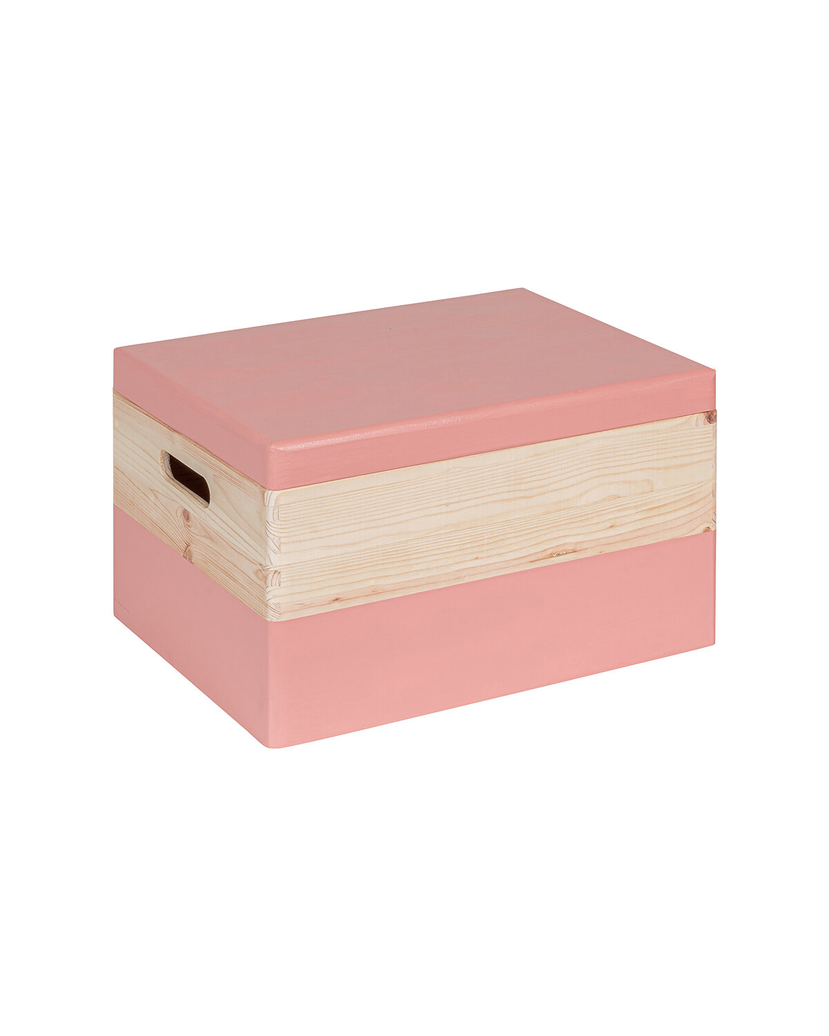 KIM Maxi houten kist - losse deksel - Framboos - 40 x 30 x 23 cm