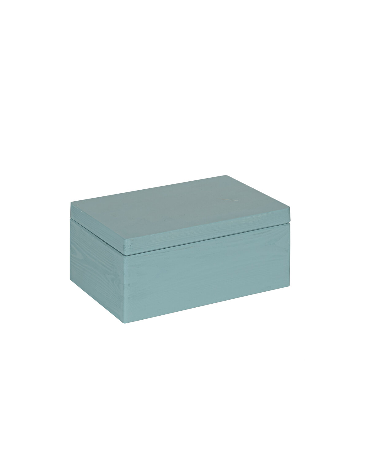 Eva mini houten kistje Denim met klepdeksel - 30 x 20 x 13 cm