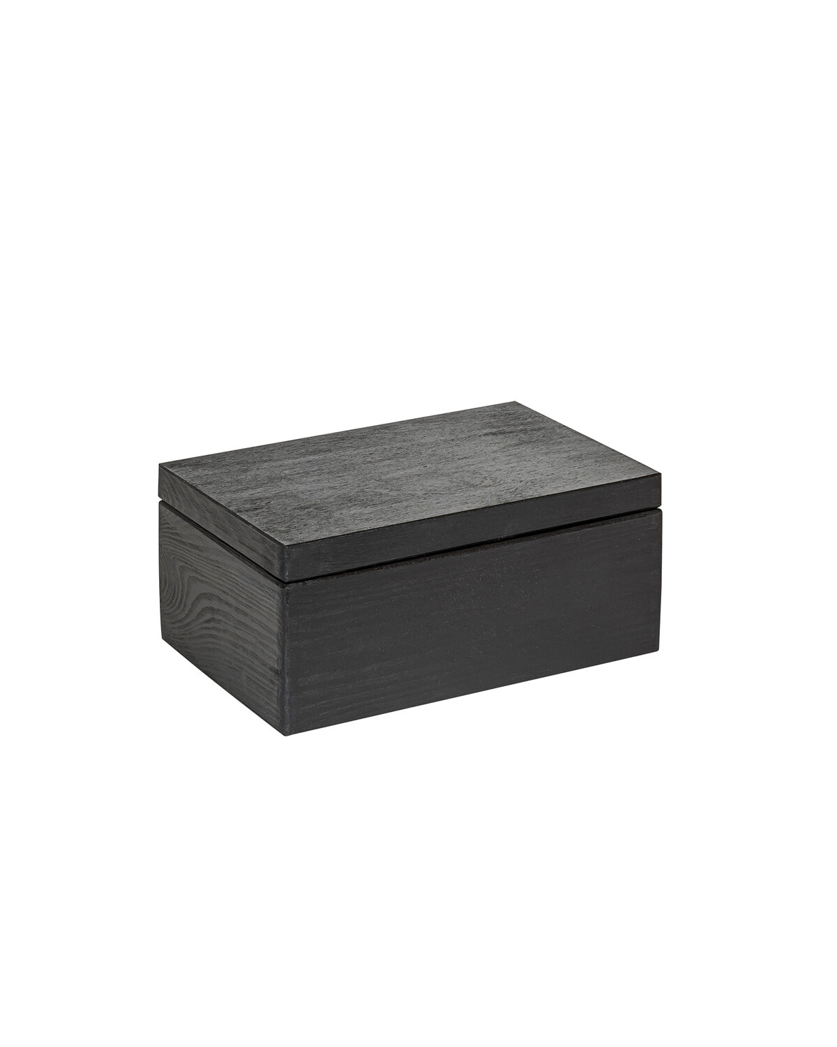 Eva mini houten kistje Zwart met klepdeksel - 30 x 20 x 13 cm