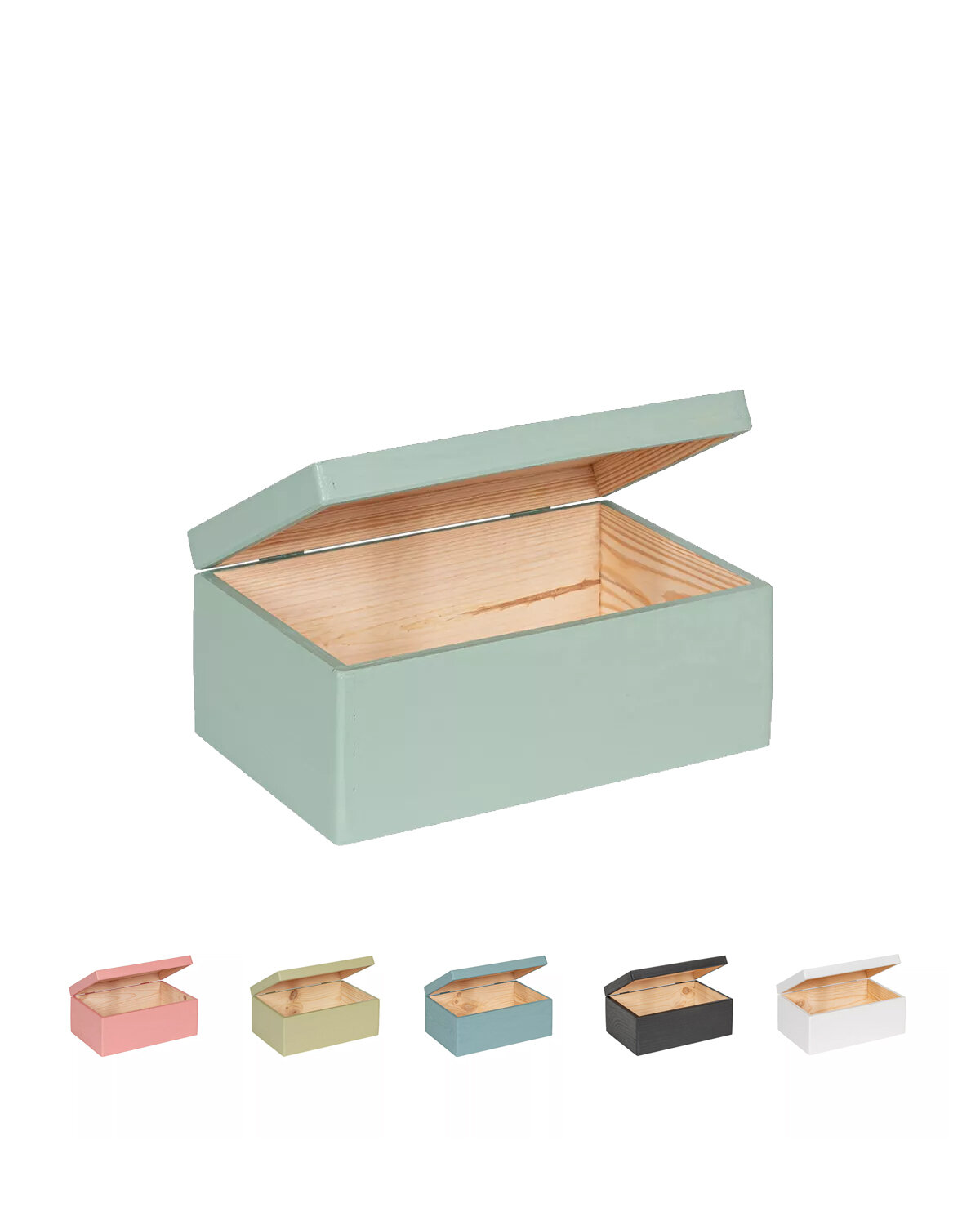 Eva mini houten kistje Tijm met klepdeksel - 30 x 20 x 13 cm