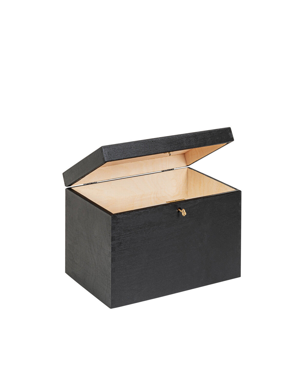 BAS kist zwart afsluitbaar koperen sleutel - 30 x 20 x 23 cm