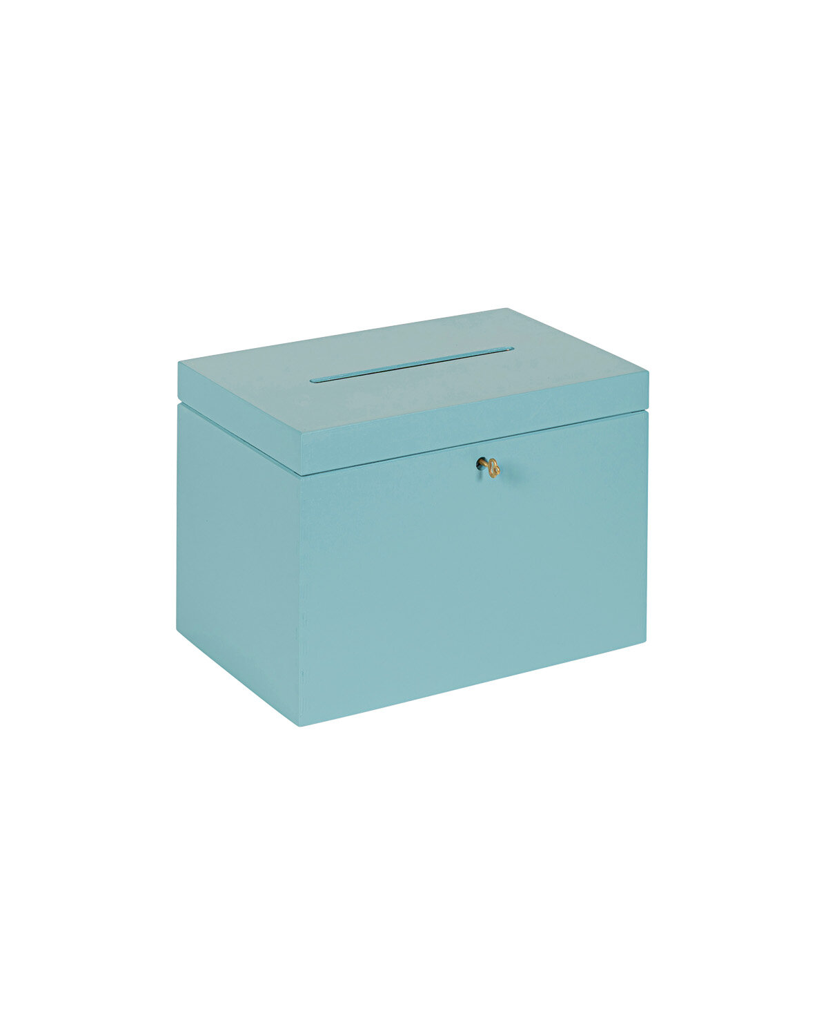 BAS enveloppenkist Denim afsluitbaar met koperen sleutel  - 30 x 20 x 23 cm