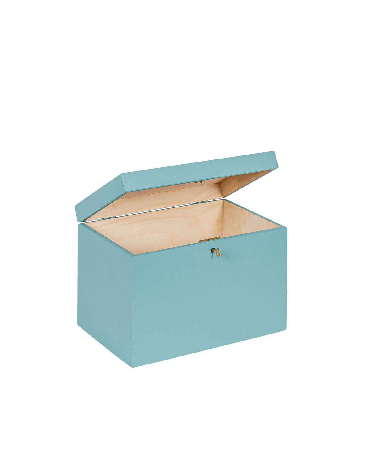 BAS kist Denim afsluitbaar met koperen sleutel - 30 x 20 x 23 cm