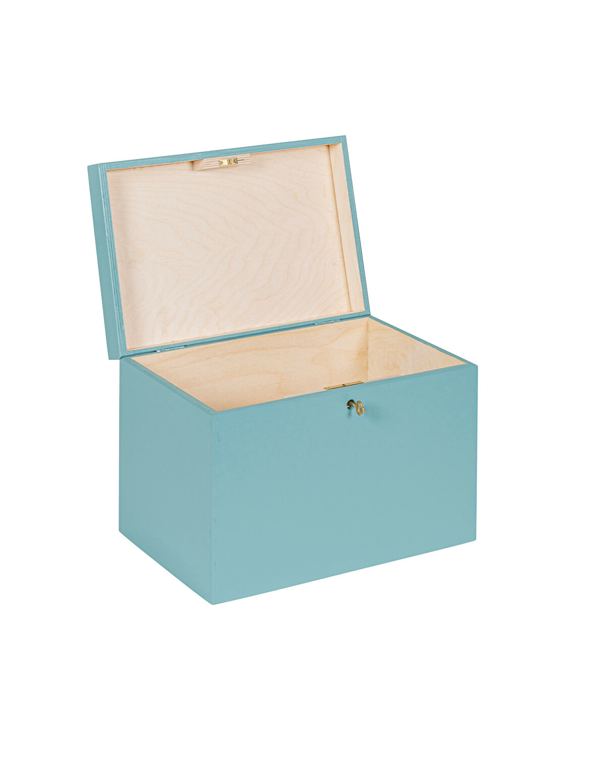 BAS kist Denim afsluitbaar met koperen sleutel - 30 x 20 x 23 cm