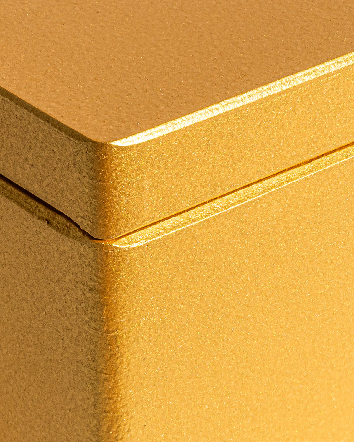 BAS kist Goud afsluitbaar met koperen sleutel - 30 x 20 x 23 cm