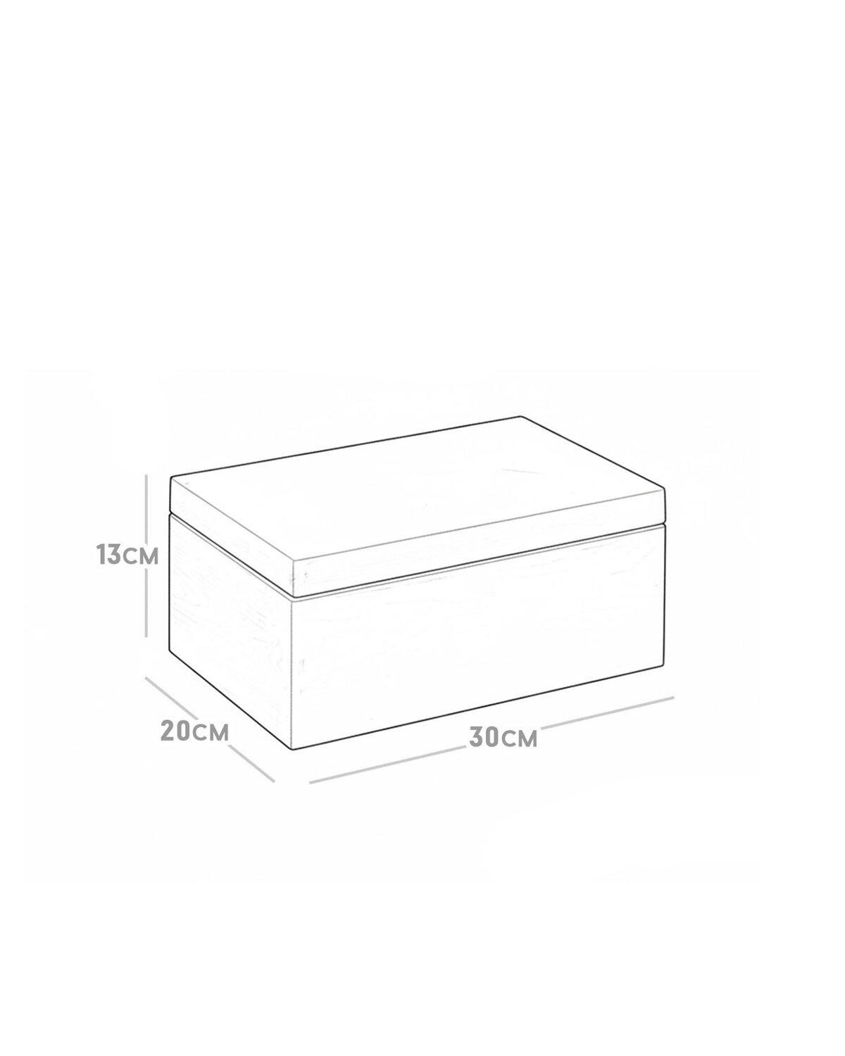 Eva mini houten kist Toffee kleur met klepdeksel - 30 x 20 x 13 cm