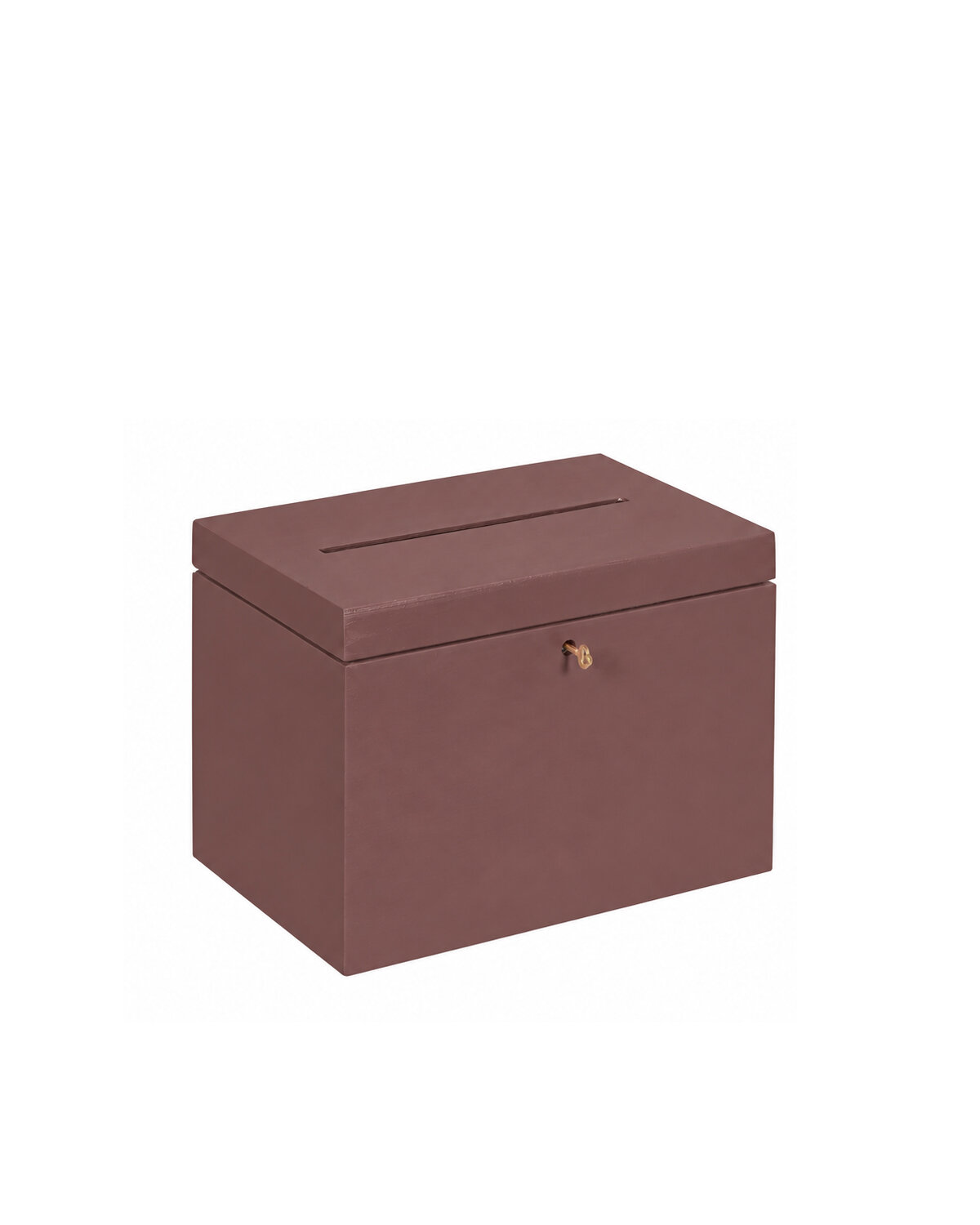 BAS enveloppenkist met slot merlot - met koperen sleutel  | 29 x 20 x 21cm