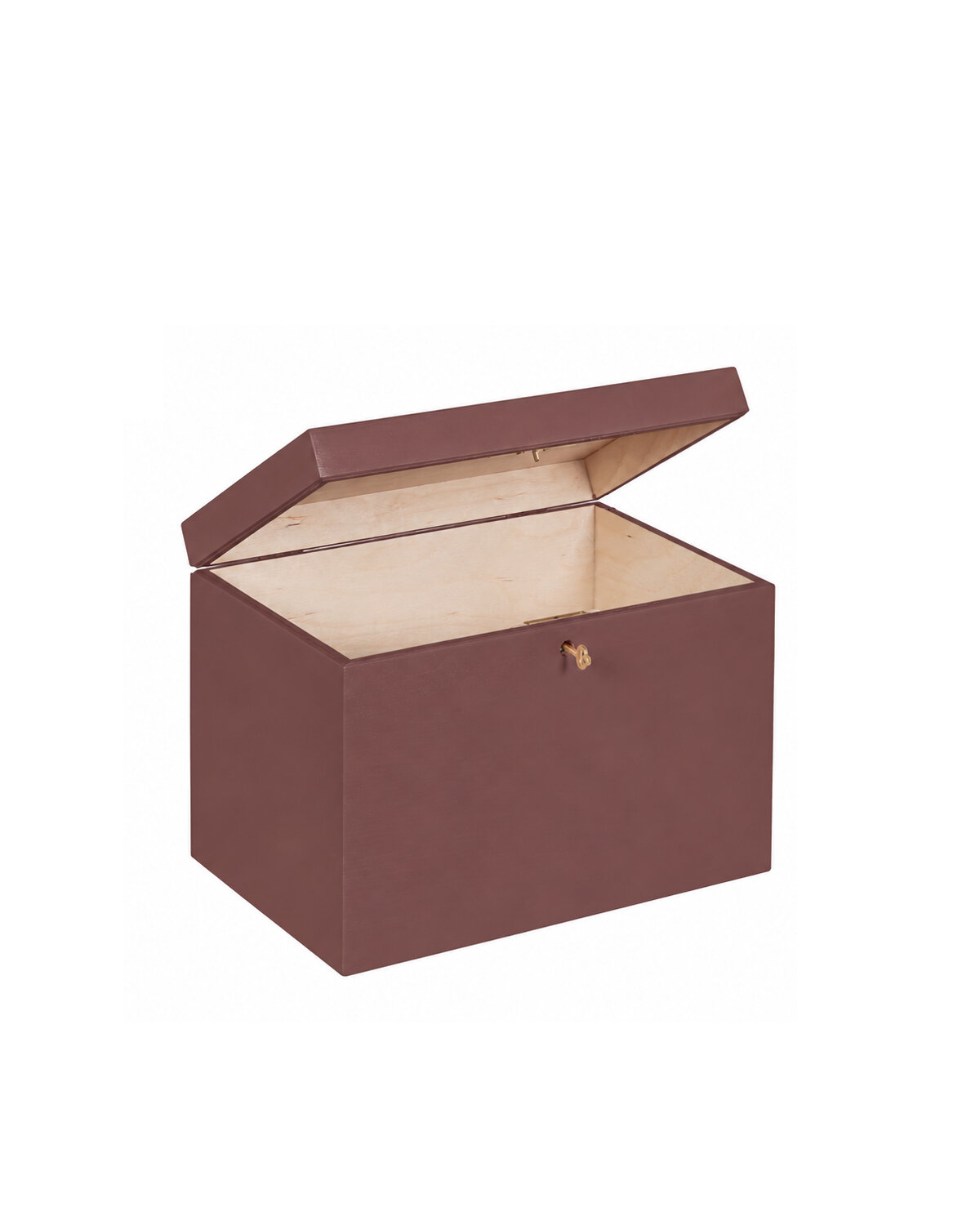 BAS enveloppenkist met slot merlot - met koperen sleutel  | 29 x 20 x 21cm