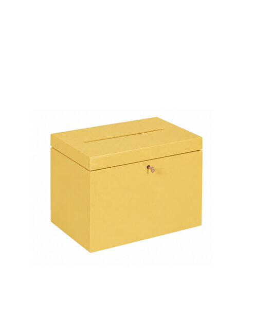 BAS enveloppenkist met slot Boterbloem - met koperen sleutel  | 29 x 20 x 21cm