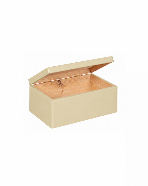 Eva mini houten kist Toffee kleur met klepdeksel - 30 x 20 x 13 cm