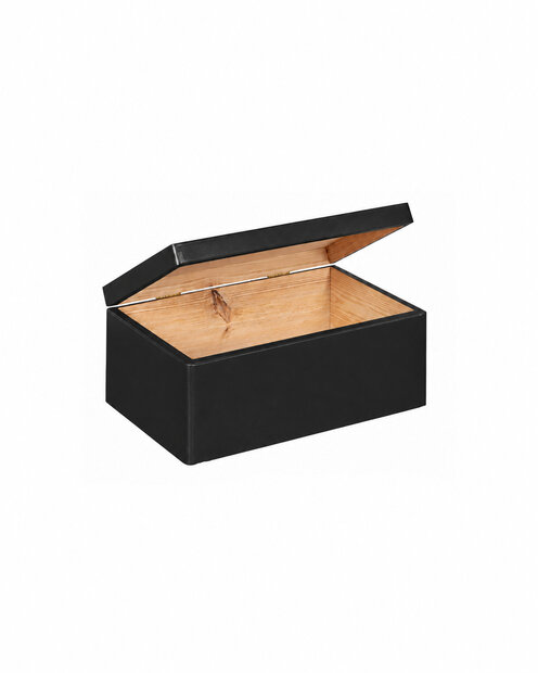 Eva mini houten kist Toffee kleur met klepdeksel - 30 x 20 x 13 cm